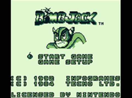 Bomb Jack Gameboy Titlescreen