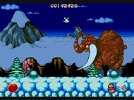 Chuck Rock Mega Drive ingame