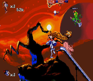 Earthworm Jim 2 Genesis ingame