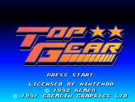 Top Gear SNES Title