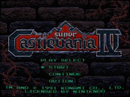 castlevania IV snes titlescreen