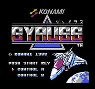 gyruss nes titlescreen